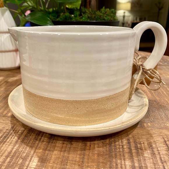 NWT Mud Pie Stoneware Saucer Boat - Picture 6 of 7